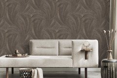 Modern ethnic living room interior with design chaise lounge, round mirror, furniture, carpet, decoration, stool and elegant personal accessories. Template. Stylish home decor.